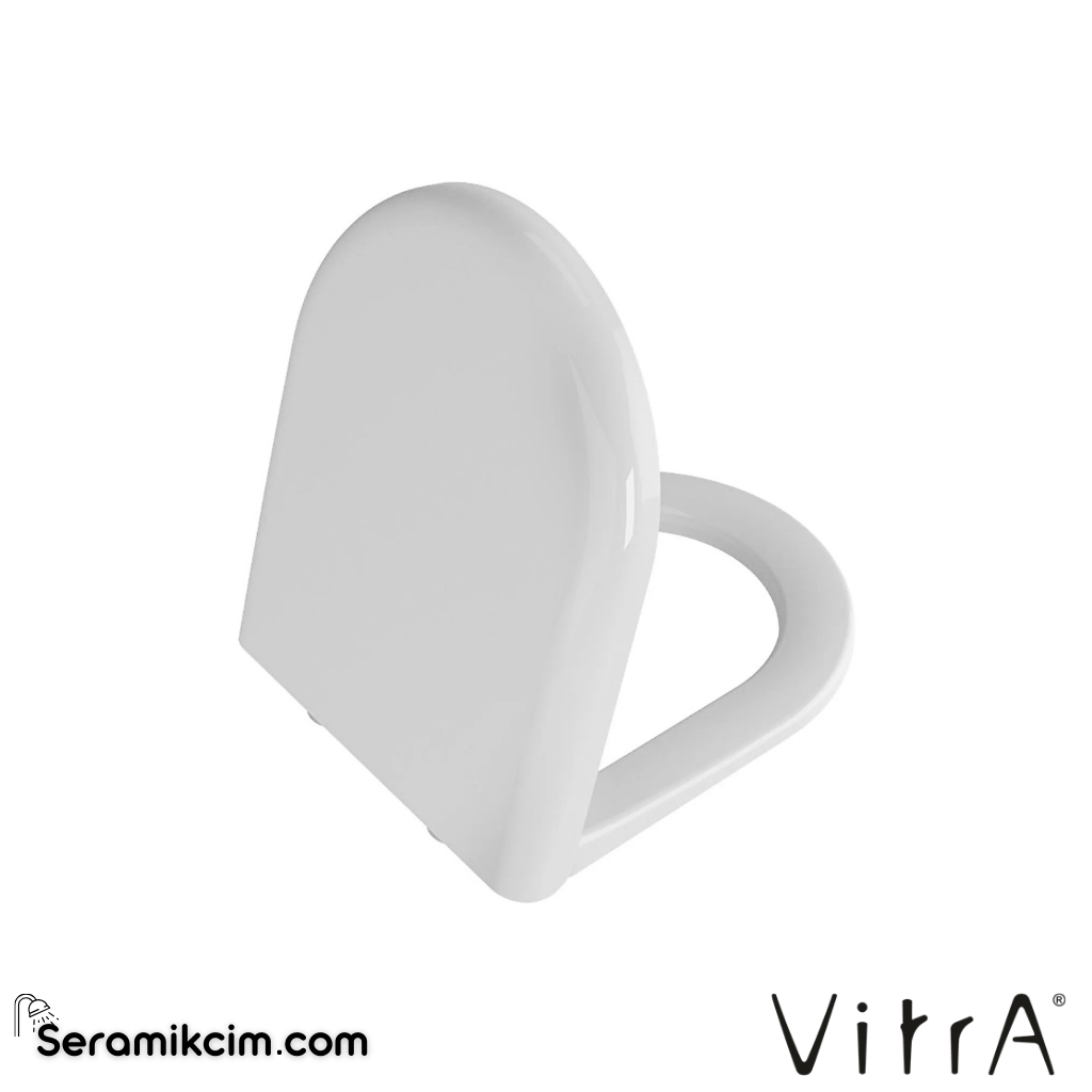 VitrA Zentrum Klozet Kapağı Duroplast, Üstten Sıkmalı Yavaş Kapanır, Kolay Sök-Tak, Metal Menteşeli, Beyaz 94-003R009 - 94-003R009