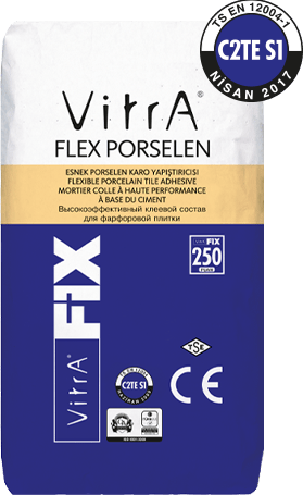 VitrAFix Flex Porselen Gri C2TE S1 Sınıf 25 kg Flex Seramik Yapıştırıcı