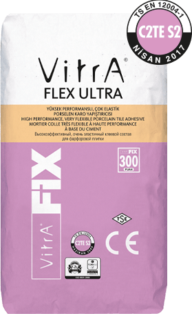 VitrAFix Flex Ultra Gri C2TE S2 Sınıf 25 kg Flex Seramik Yapıştırıcı