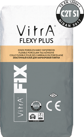 VitrAFix Flexy Plus Gri C2T S1 Sınıf 25kg Flex Seramik Yapıştırıcı
