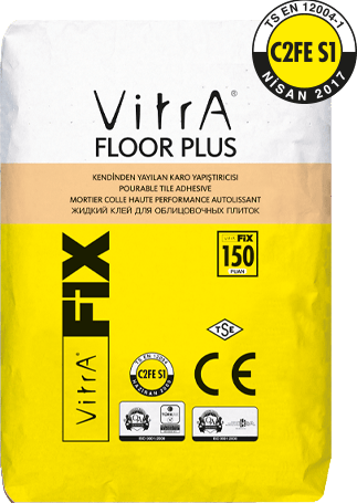 VitrAFix Floor Plus Gri C2FE S1 Sınıf 20 kg Flex Seramik Yapıştırıcı