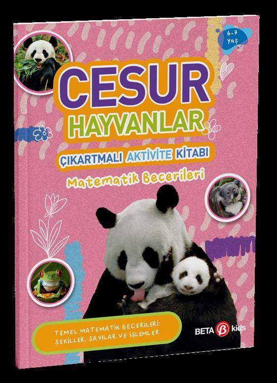 Cesur Hayvanlar Çıkartmalı Aktivite Kitabı Matematik Becerileri