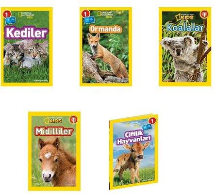 National Geographic Kids Okuma Kitapları Seviye 1 Tatlı Hayvanlar Seti 5 Kitap