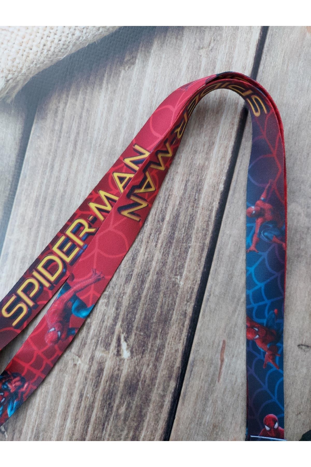 Spiderman Kart Askısı Yaka Kartı Boyun Askı Ipi Telefon Askısı