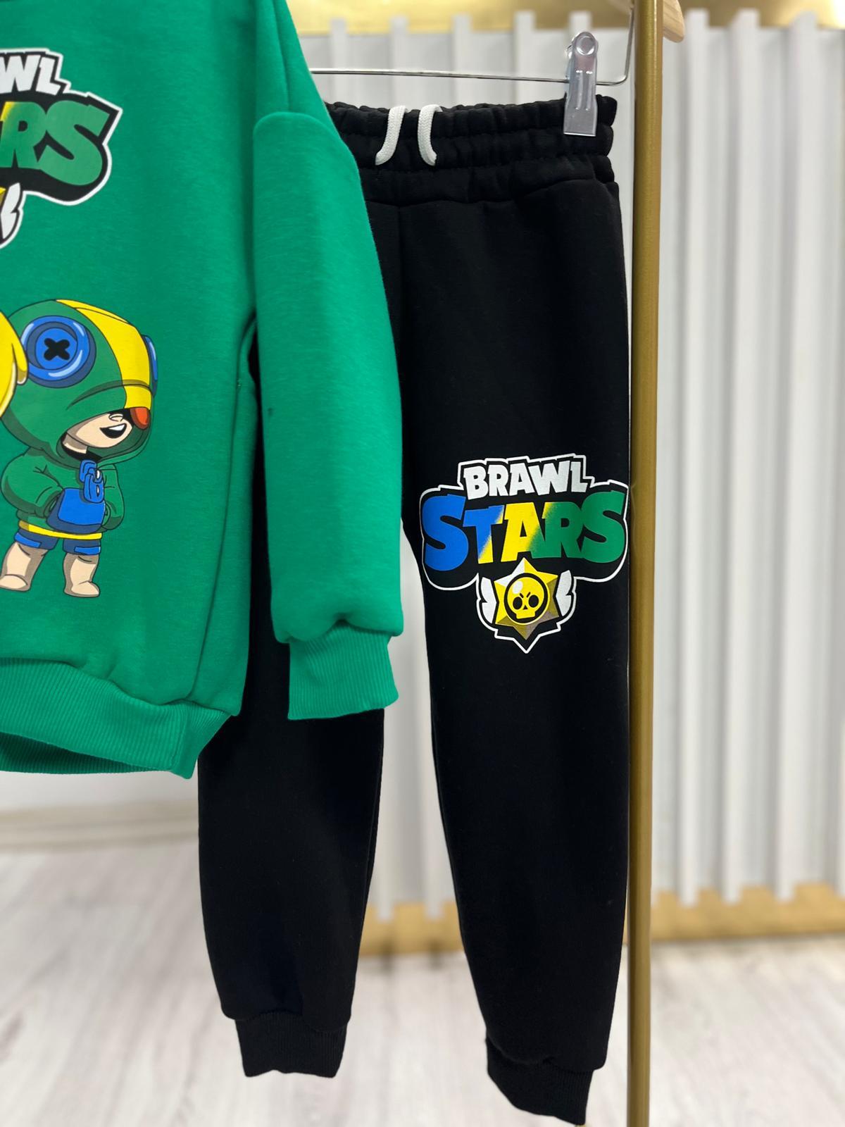 Brawl Stars Yeşil Erkek Çocuk Şardonlu Eşofman Takımı
