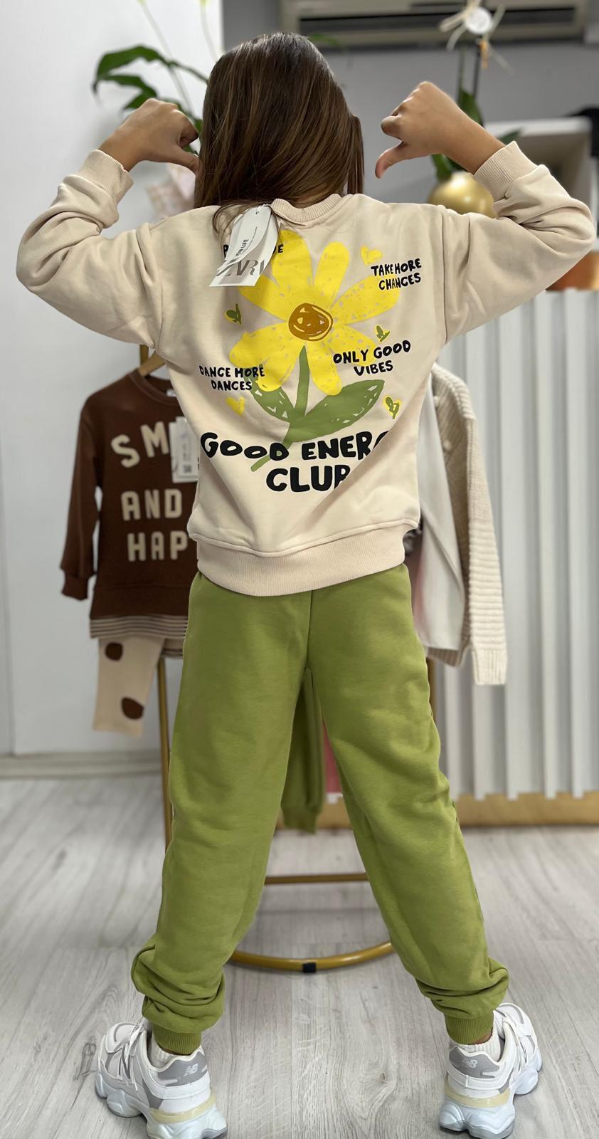 Kız Çocuk Good Energy Yeşil Eşofman Takım