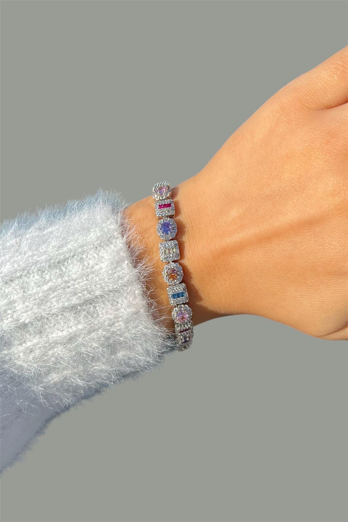 Pastel Taşlı Lux Bileklik