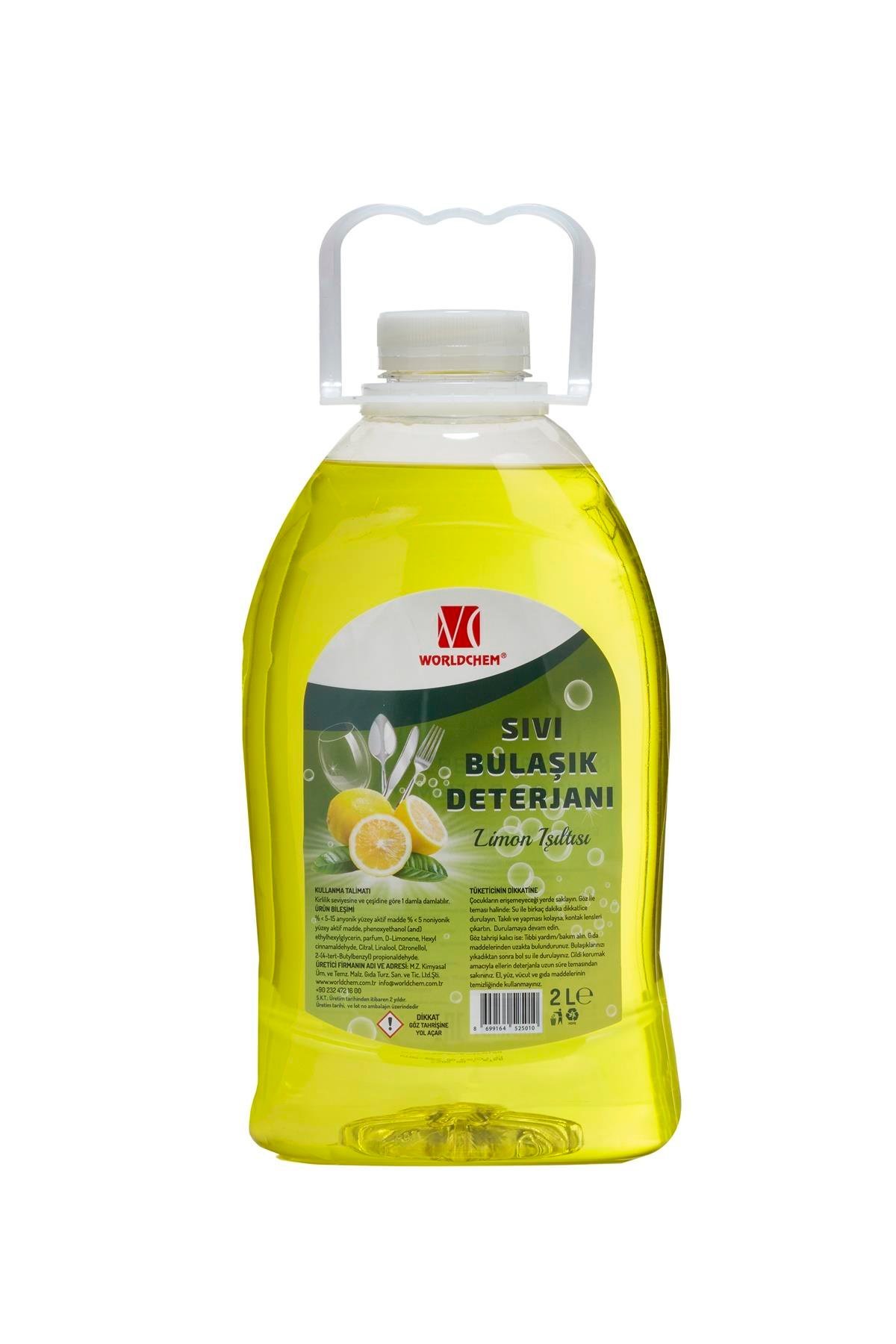 Liquid Dishwasher Detergent Lemon Shine Yellow 2 Lt