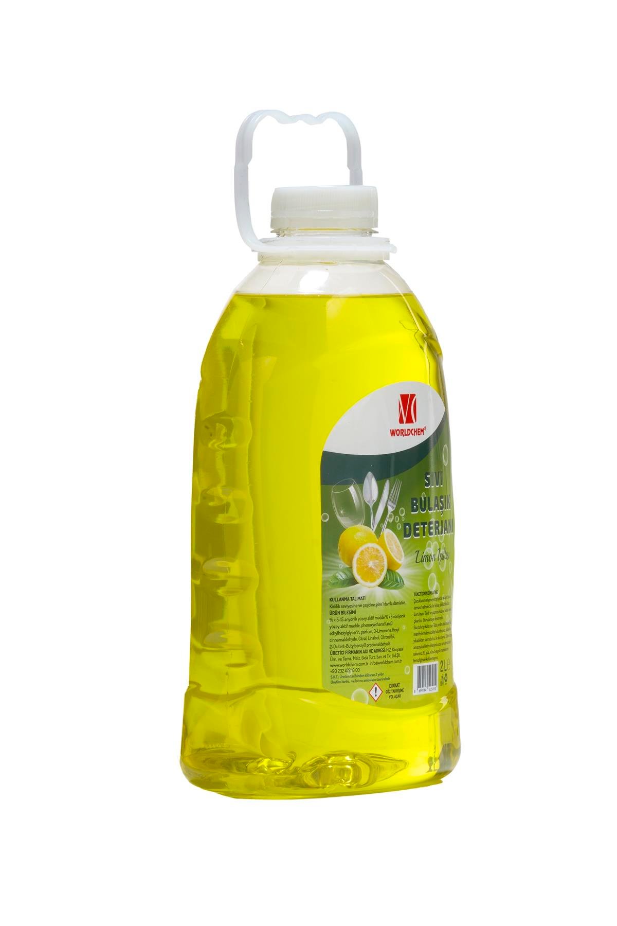 Liquid Dishwasher Detergent Lemon Shine Yellow 2 Lt