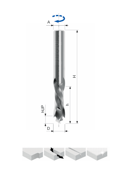 KARBÜR FREZE FİNİSH SPİRALLİ PERFORMANS Z=2+2 POZİTİF+NEGATİF