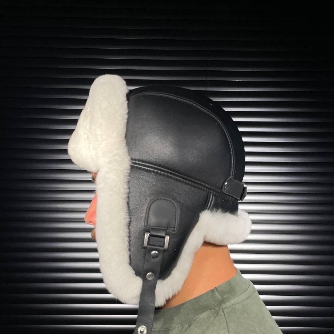 Hakiki Deri Içi Kürklü Ushanka Pilot Şapka
