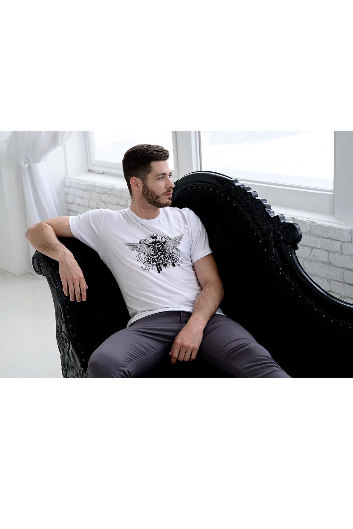 Kişiye Özel Bisiklet Yaka T-Shirt Elegance