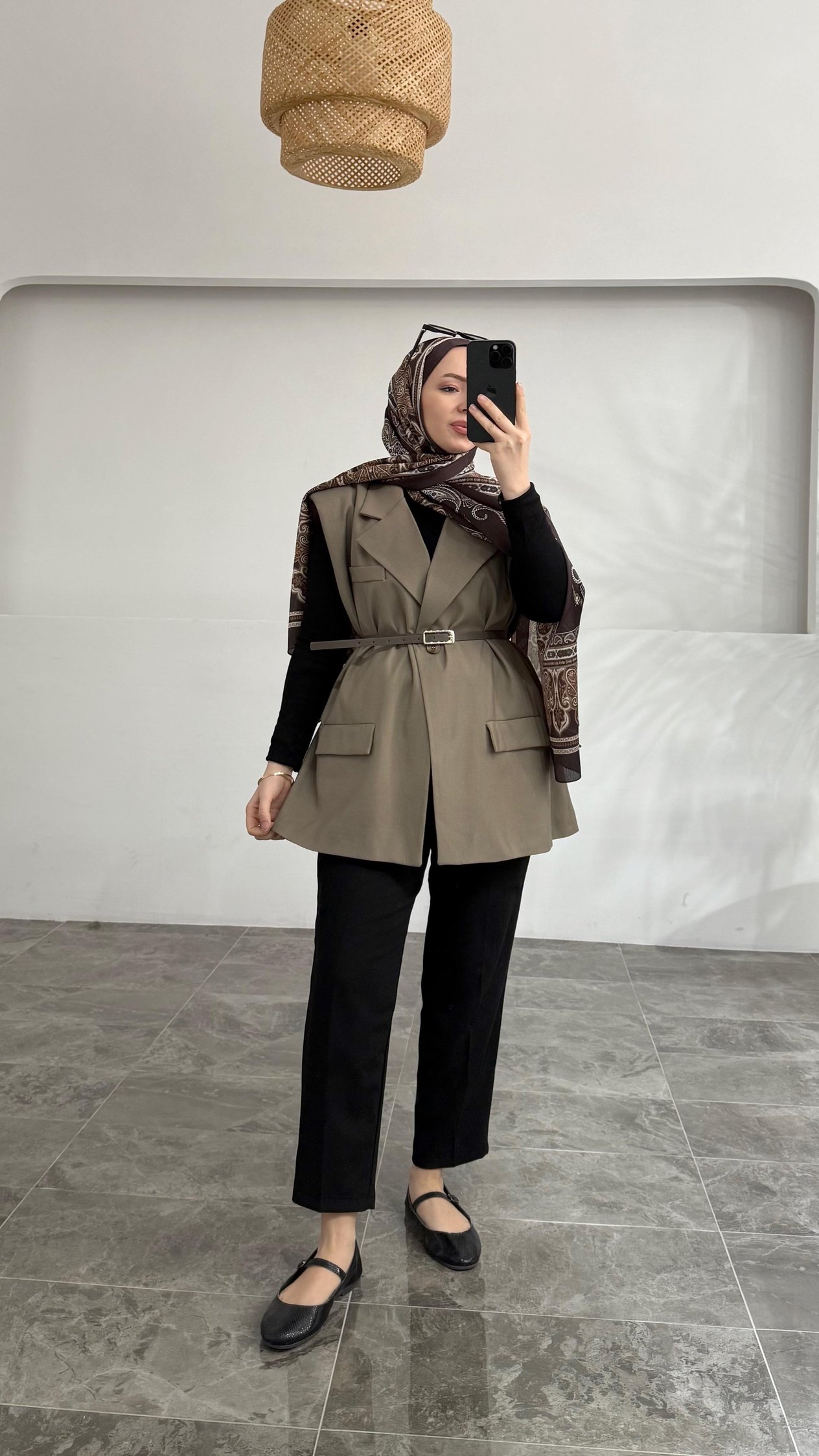 Tegga Pinterest Kemerli Blazer Vizon Yelek