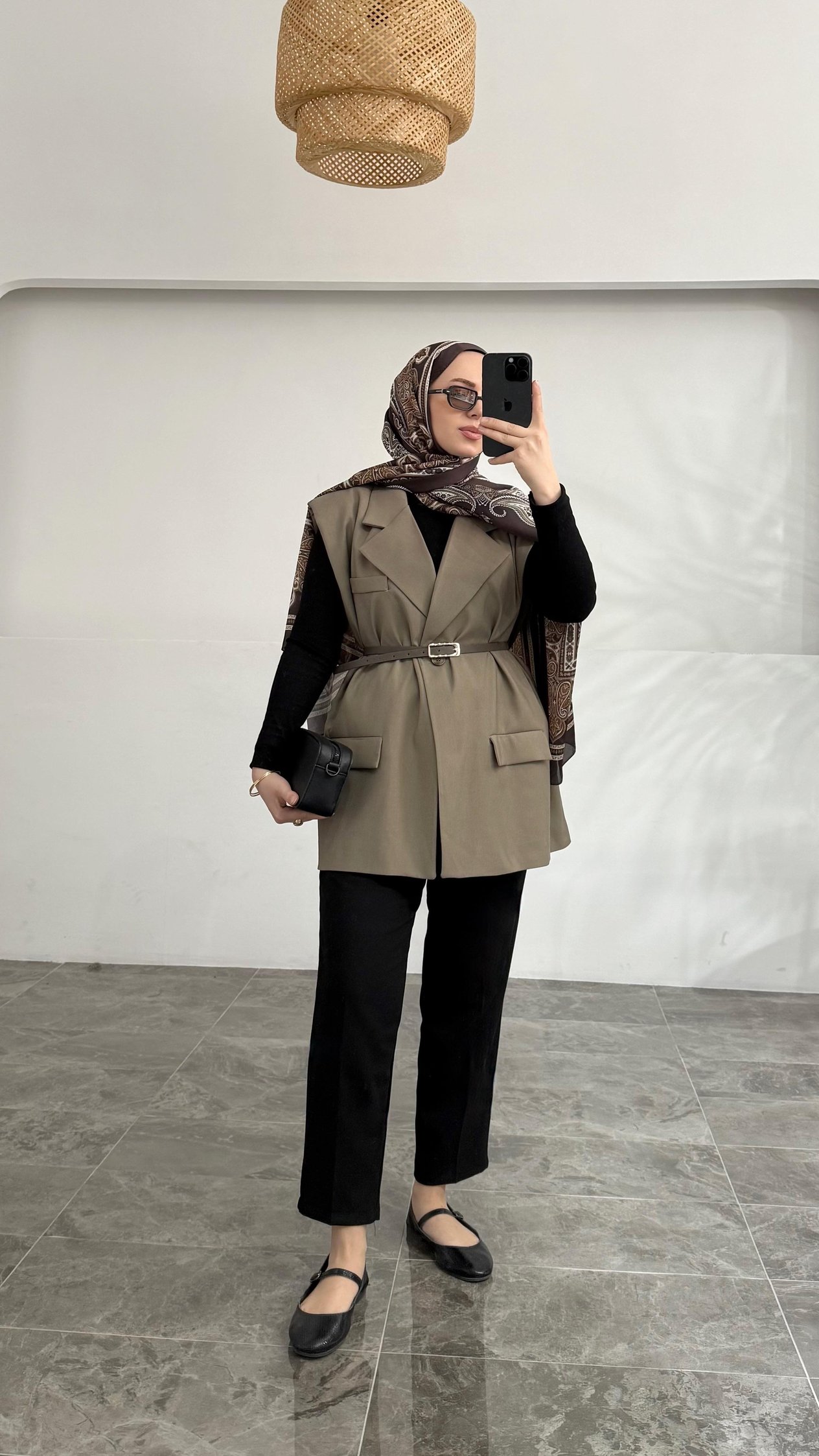 Tegga Pinterest Kemerli Blazer Vizon Yelek