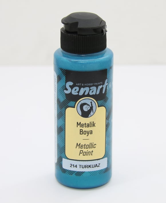 SENART METALİK SEDEFLİ BOYA 214 TURKUAZ 120ML