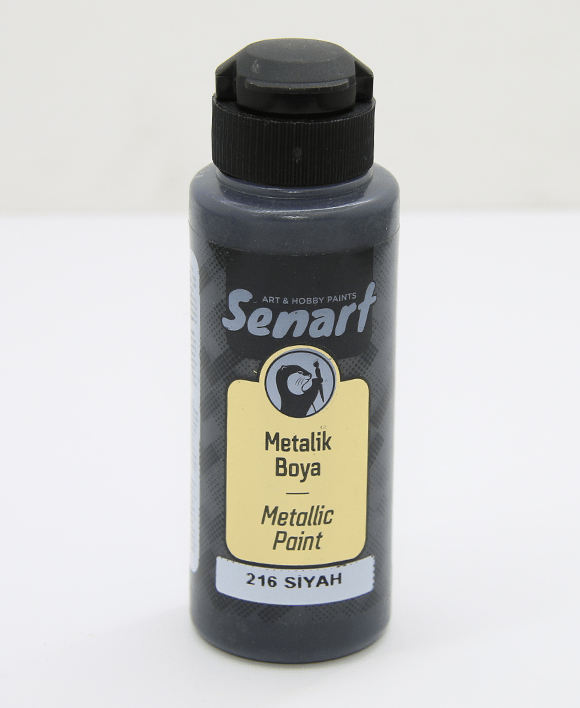 SENART METALİK SEDEFLİ BOYA 216 SİYAH 120ML