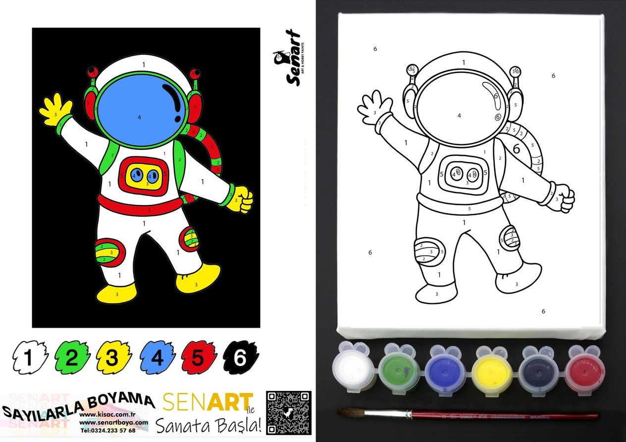 SENART SAYILARLA BOYAMA SETİ SB- 017 ASTRONOT