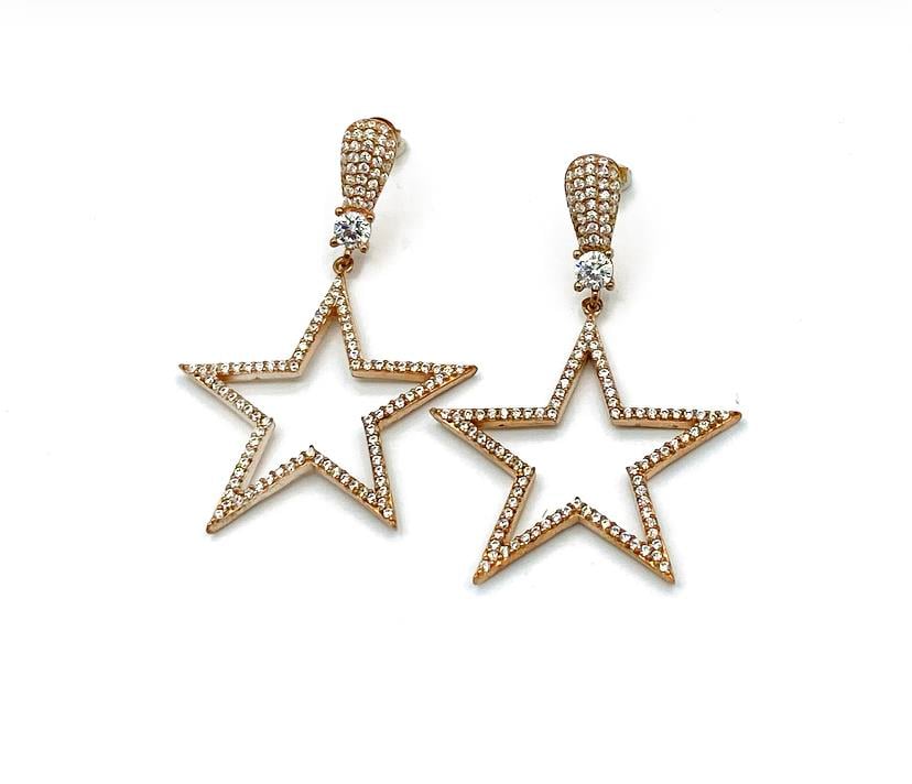 İthal Sallantılı Star Küpe