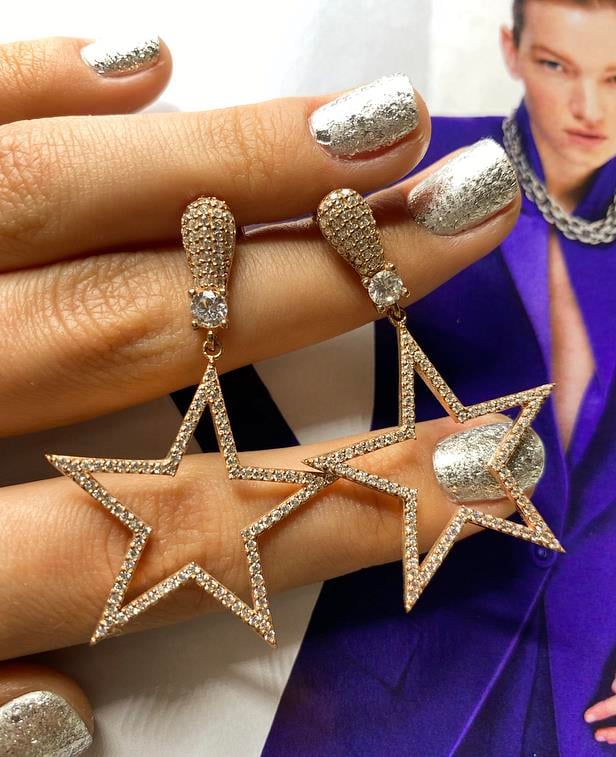 İthal Sallantılı Star Küpe