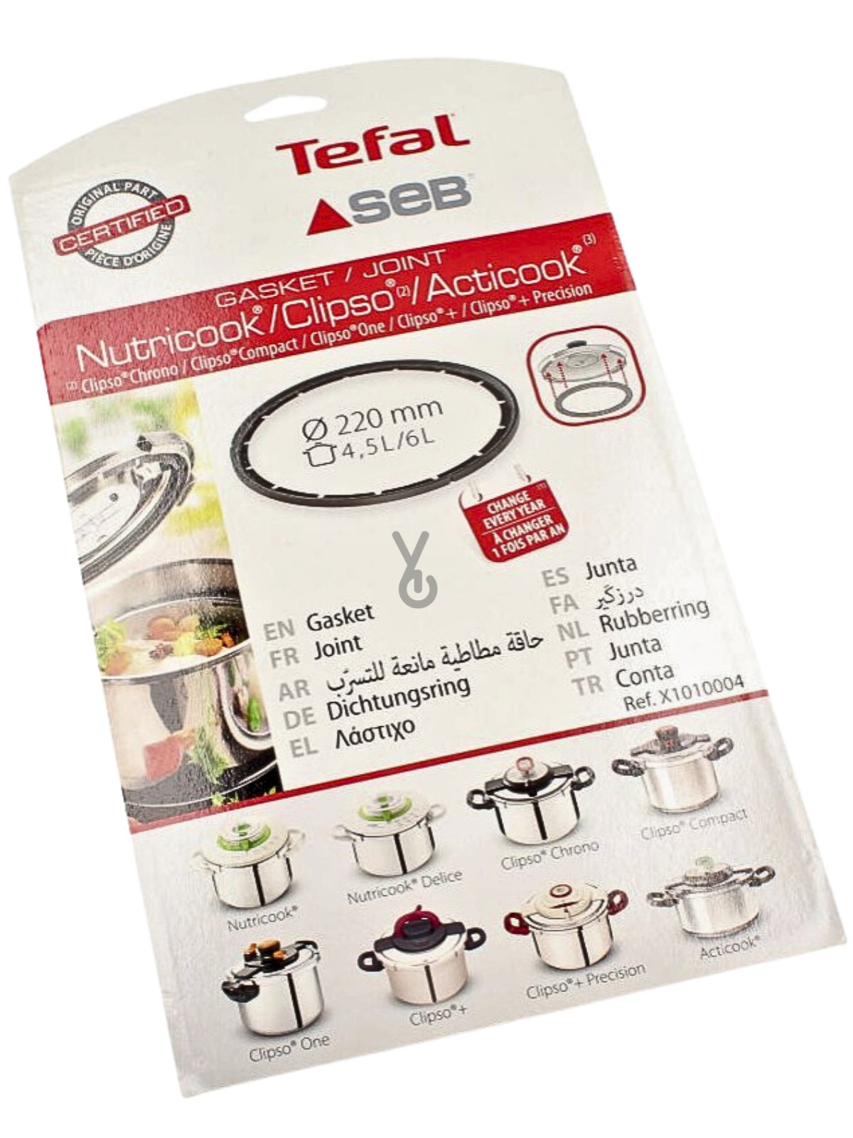 Tefal X1010004 Nutricook/Clipso/Acticook 4,5L/6L Düdüklü Tencere Lastiği