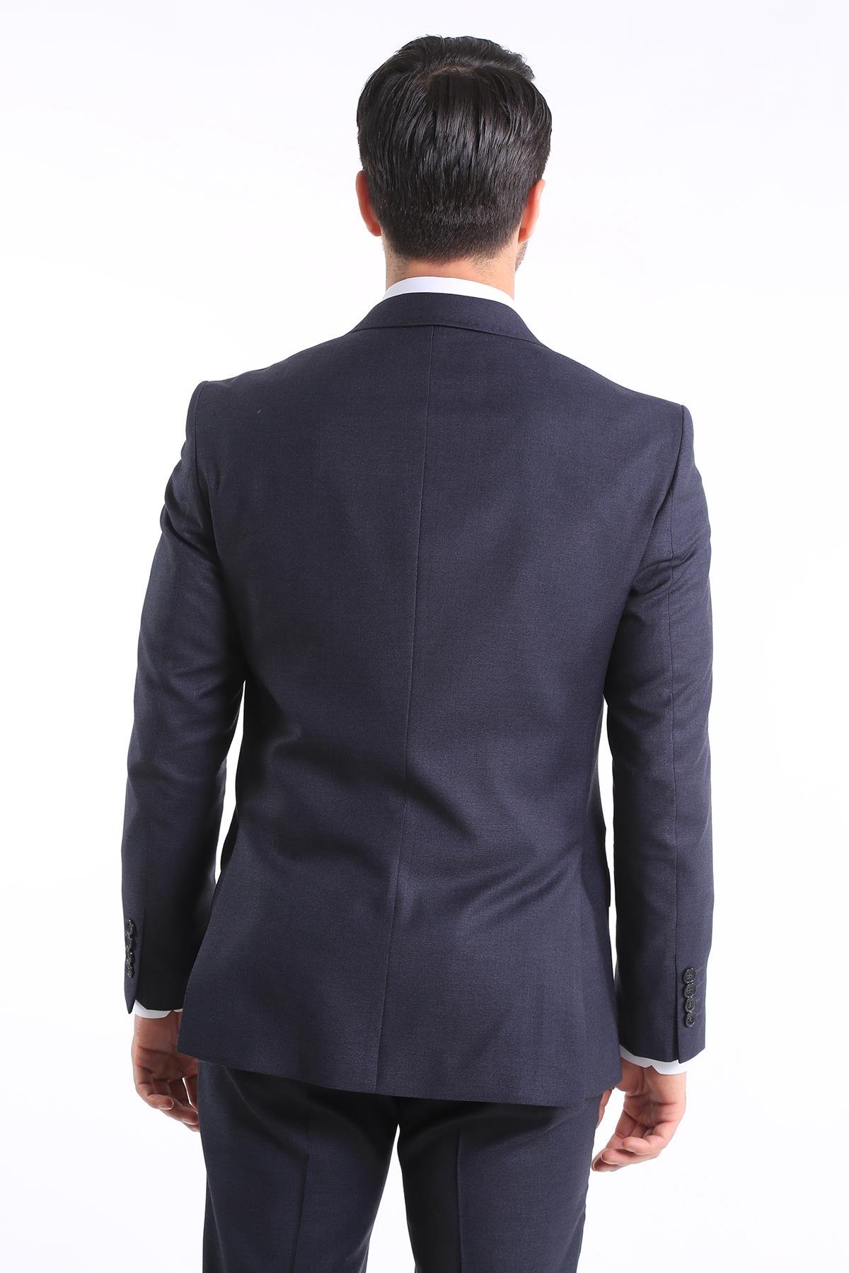 intersivinİntersivin Gri 6 Drop Slim Fit Erkek Takım Elbise