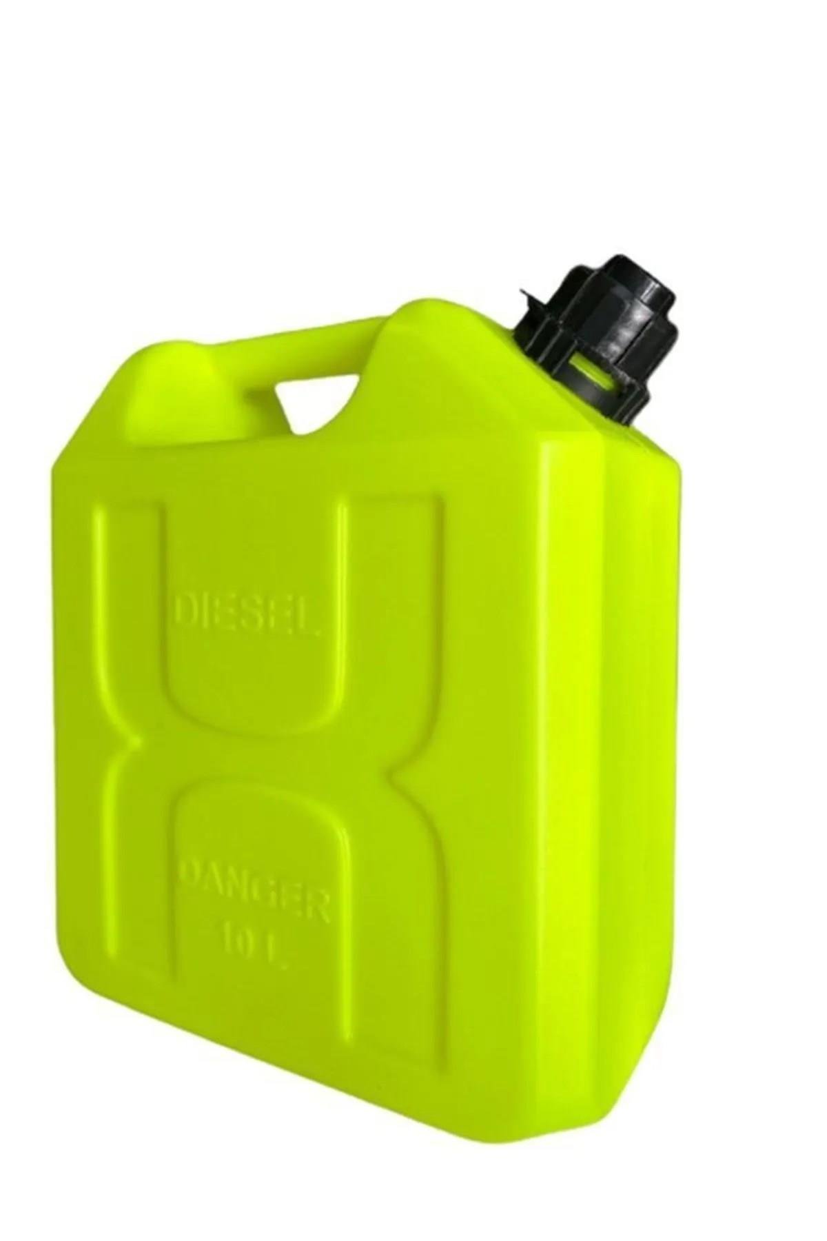  Benzin BidonuSARI 10 Litre Akaryakıt Mazot Taşıma Doldurma Boşaltma Borulu Plastik Antistatik