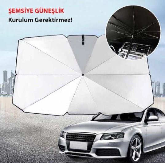 Araç Ön Cam Katlanabilir Şemsiye Güneşlik 125 x 65 CM