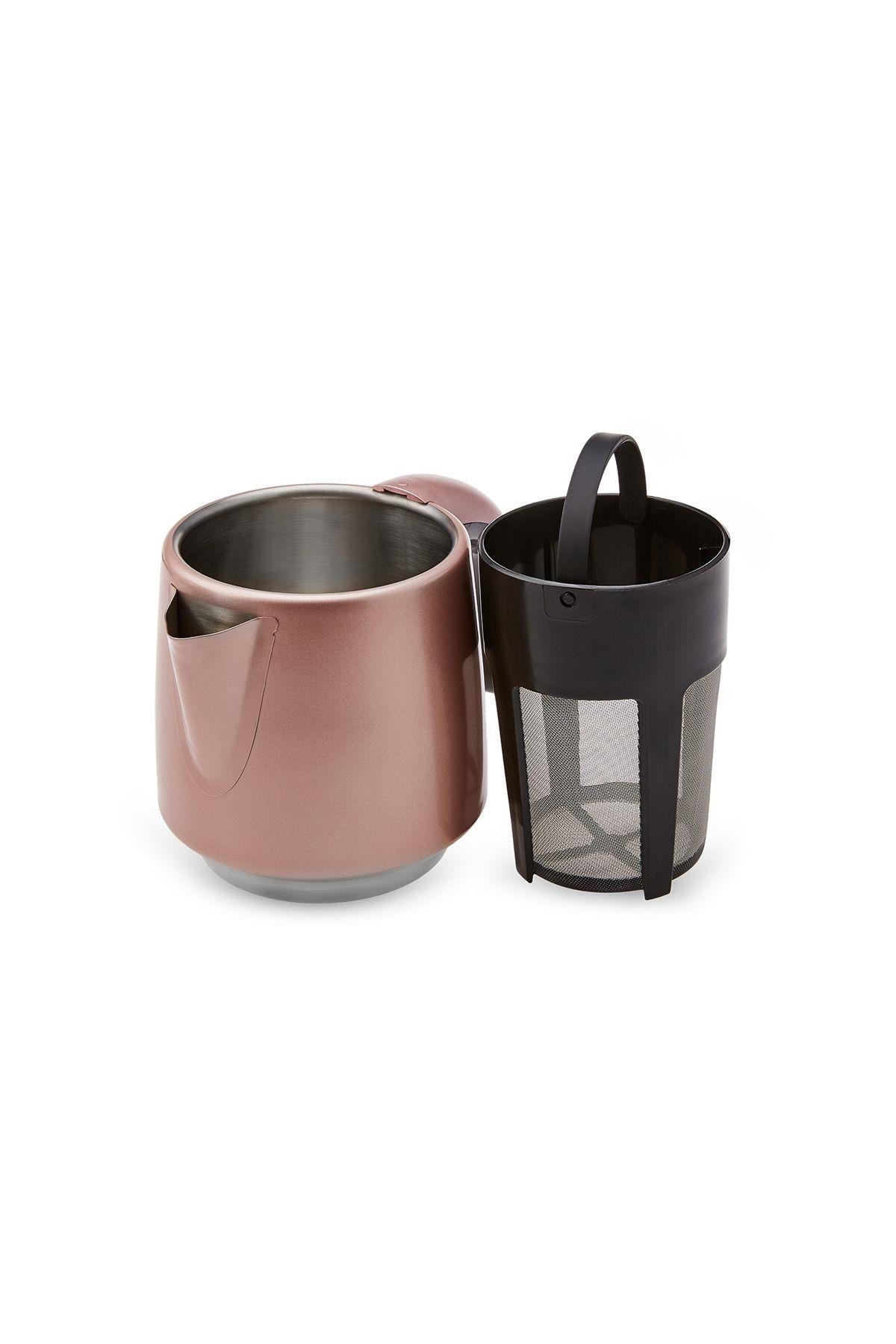 Daystar Çelik Demlikli 2 In 1 Çay Makinesi Ve Su Isıtıcı Kettle Rosegold