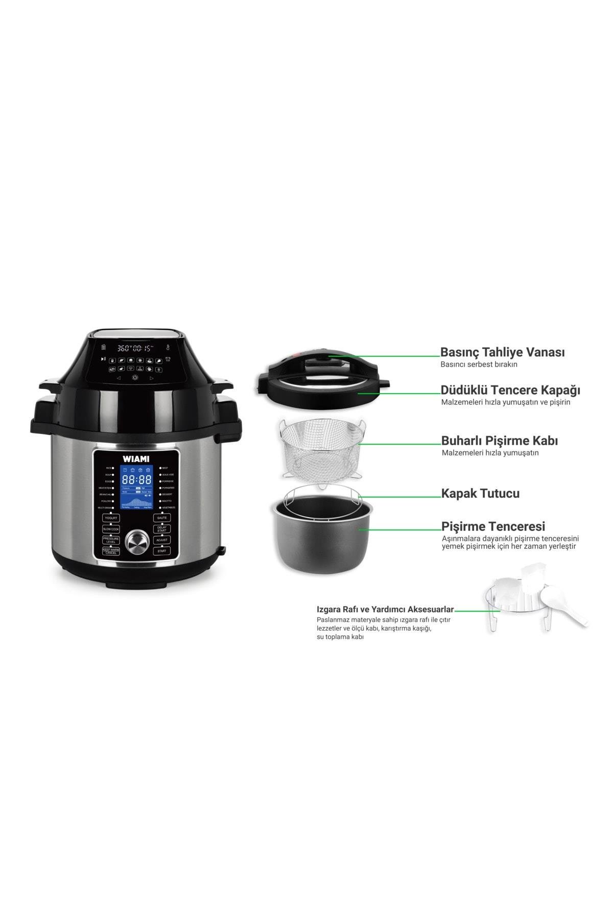 Düdüklü Tencere Ve Airfryer Özellikli Akıllı Pişirici