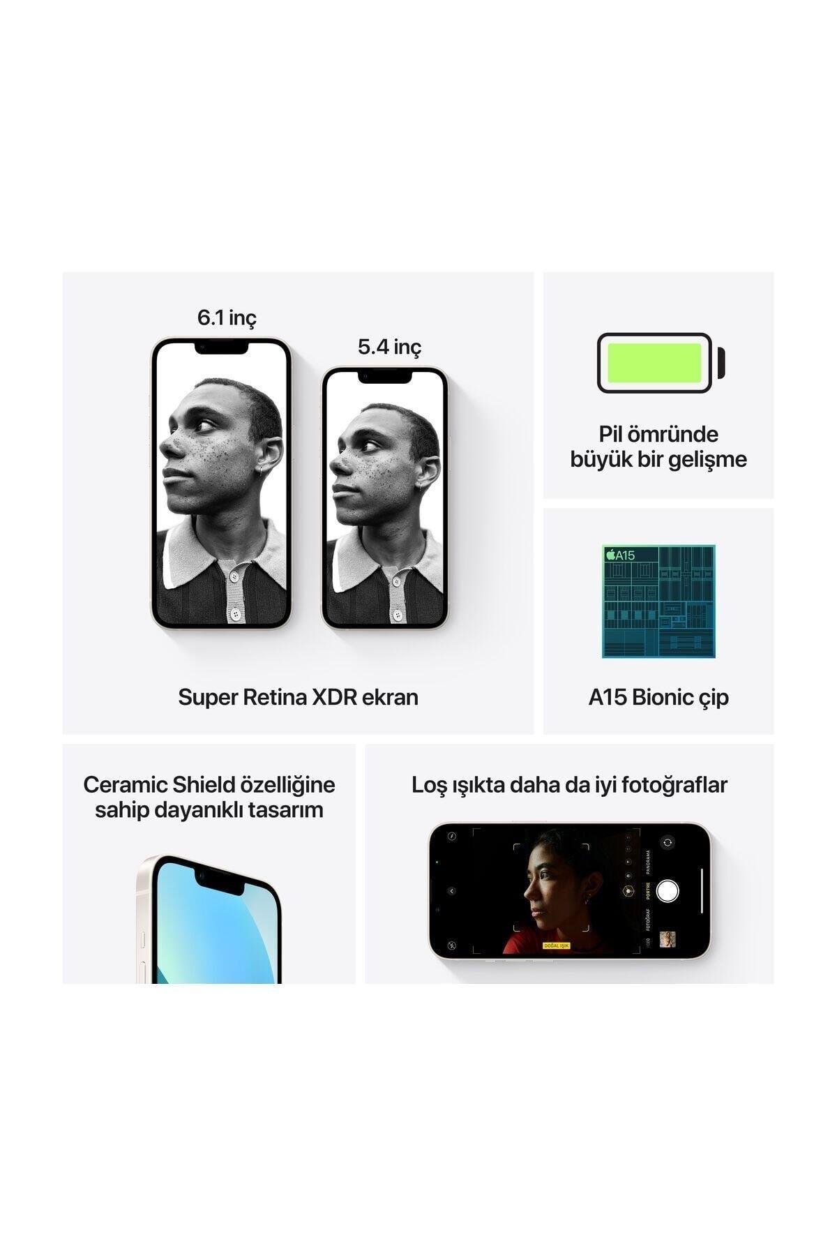 iPhone 13 256 GB Yıldız Işığı Cep Telefonu  (Apple Türkiye Garantili)