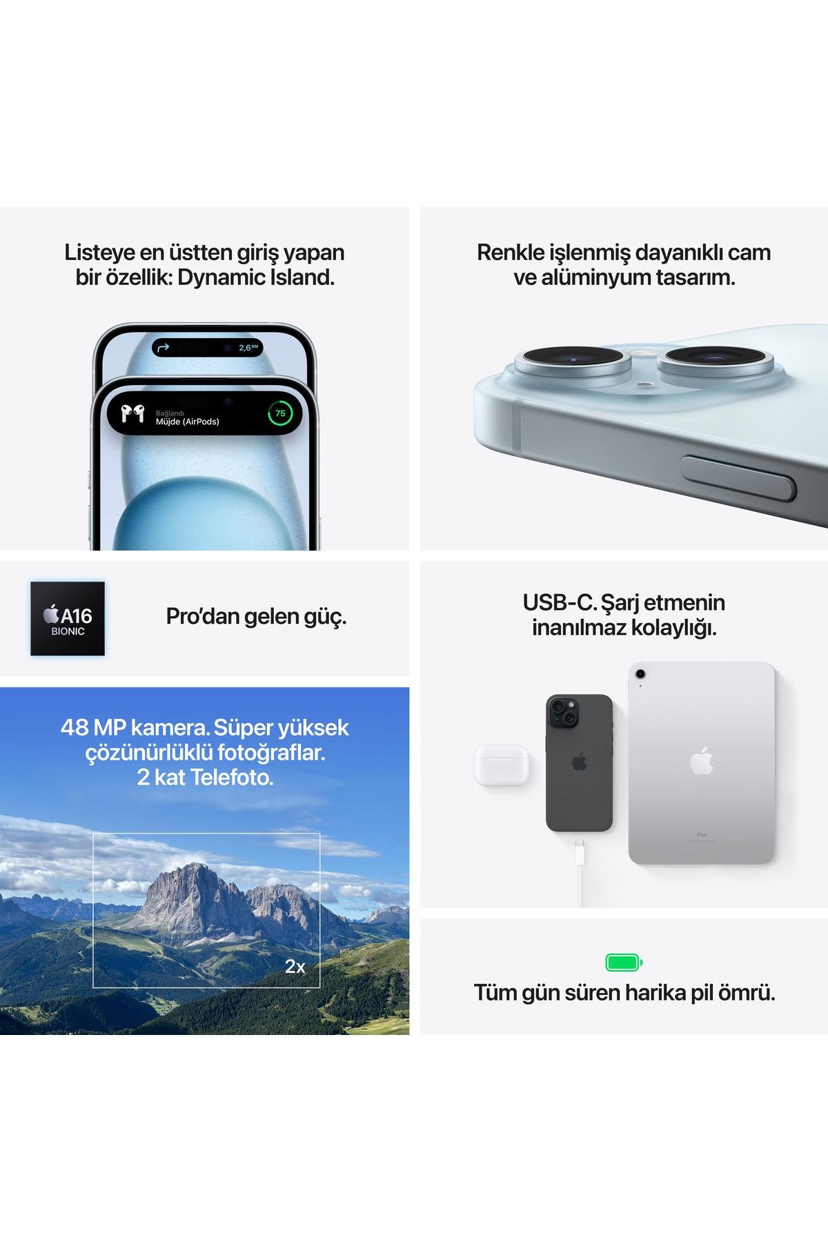 iPhone 15 256 GB Mavi
