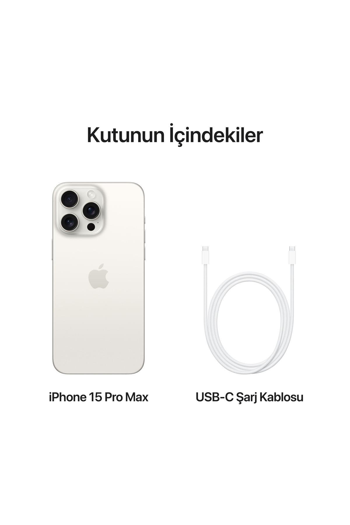 iPhone 15 Pro Max 256 GB Beyaz Titanyum