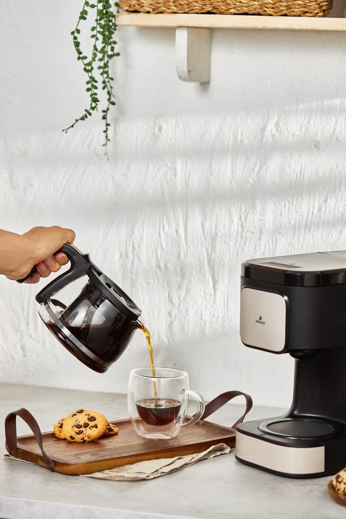 Just Coffee Aroma 2 In 1 Filtre Kahve Ve Çay Demleme Makinesi Bej