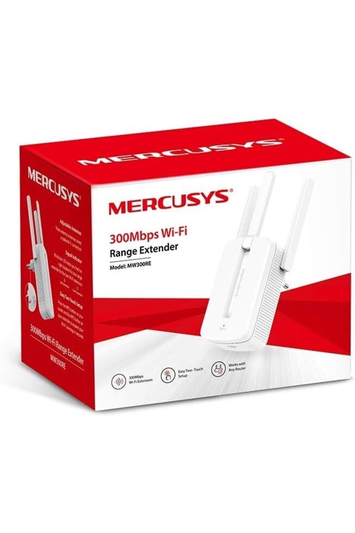 Mercusys Wifi Pro Sinyal Güçlendirici 300 Mbps -Sinyal Yakınlaştırıcı-Wifi 3 Antenli MW300RE