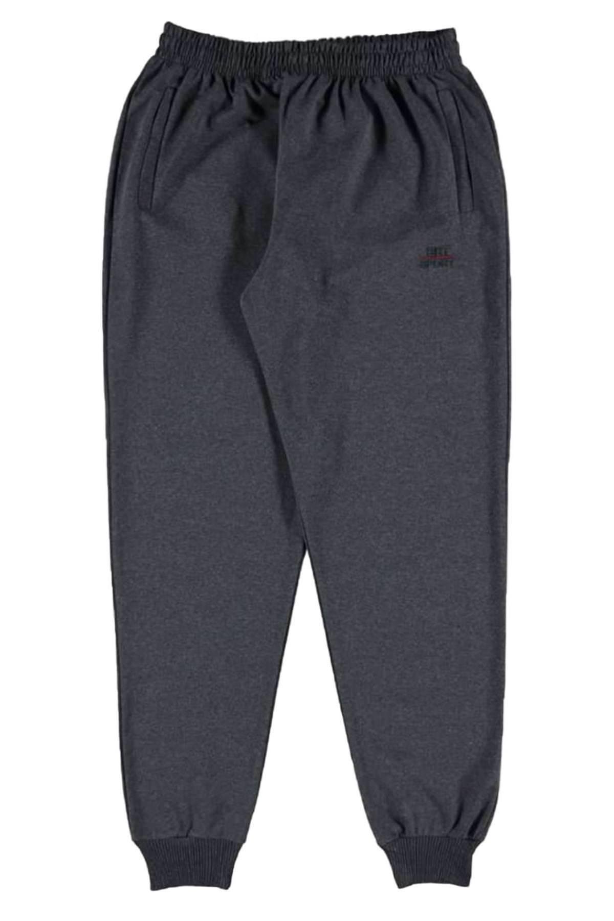 Manşetli Erkek Pijama - Antrasit