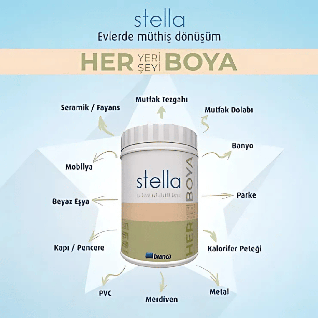 Bianca Stella Su Bazlı Saf Akrilik Boya 1L