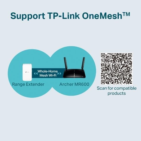 TP-LINK ARCHER MR600 4G+ CAT6 1200 Mbps KABLOSUZ DUAL BAND GIGABIT ROUTER