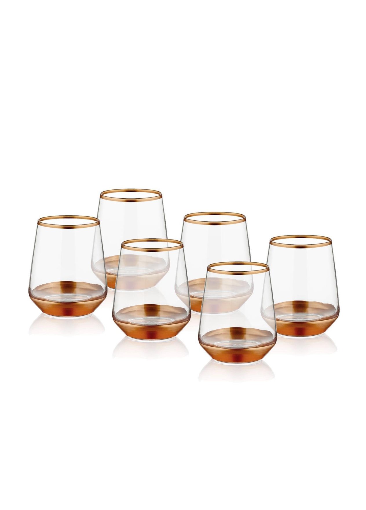 Bardak Seti The Mia Glam Su Bardağı Kısa Bakır 6 Parça GLM0049