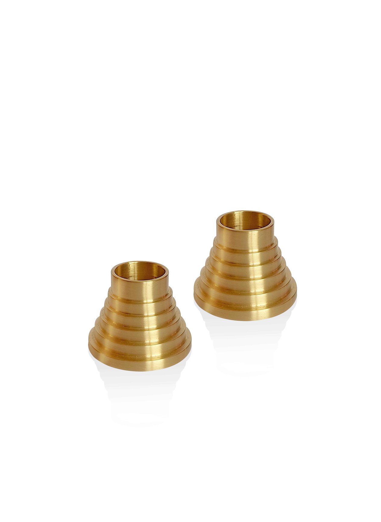 Mumluk & Şamdan The Mia Brass Pirinç Piramit Şamdan 2 Li Set