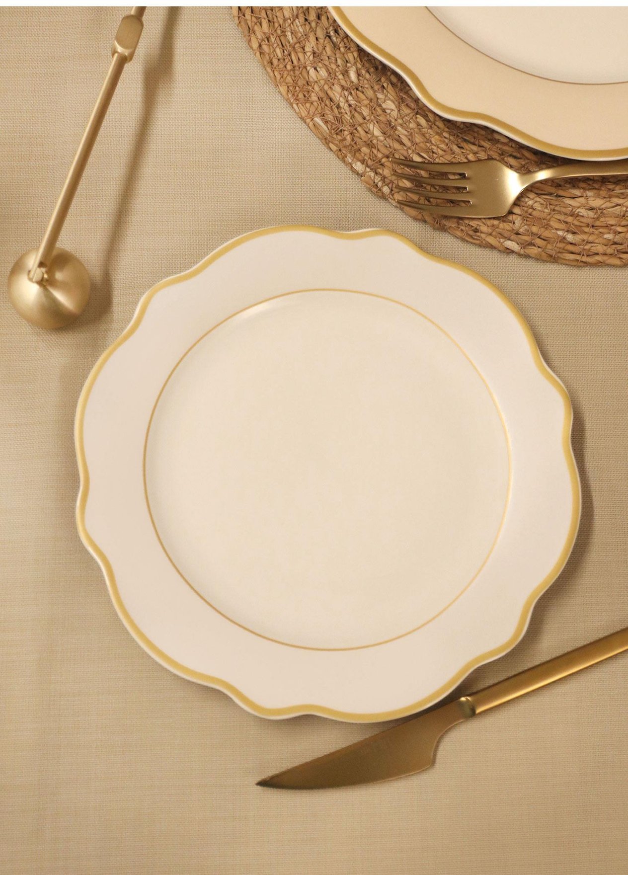 Pasta Tabağı Seti The Mia Jaswely Pasta Tabağı 6 Parça Beyaz 21 Cm