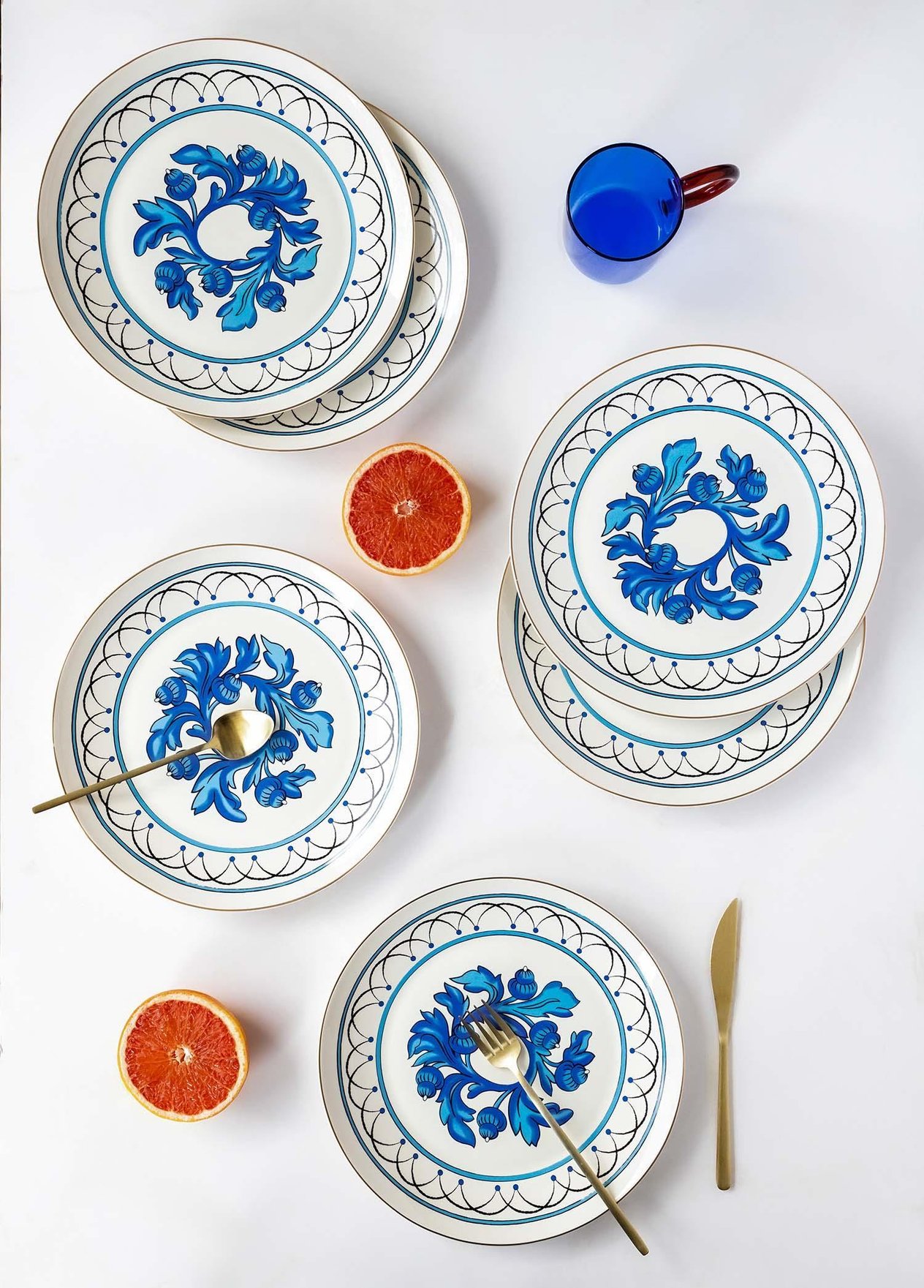 Servis Tabağı The Mia Azul Servis Tabağı 6 Kişilik