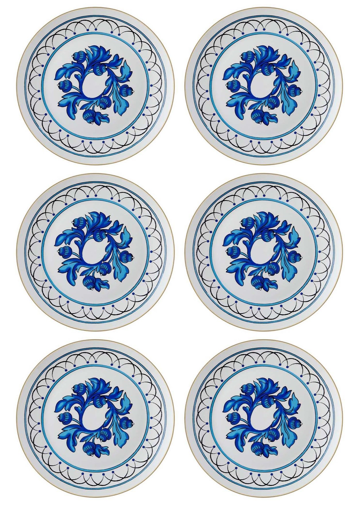 Servis Tabağı The Mia Azul Servis Tabağı 6 Kişilik