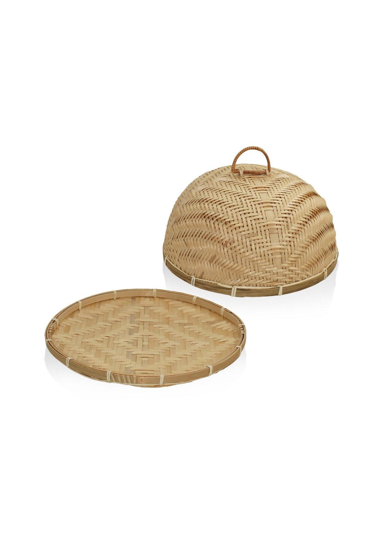 Tepsi The Mia Bambu Yuvarlak Tepsi 32x32x20 cm