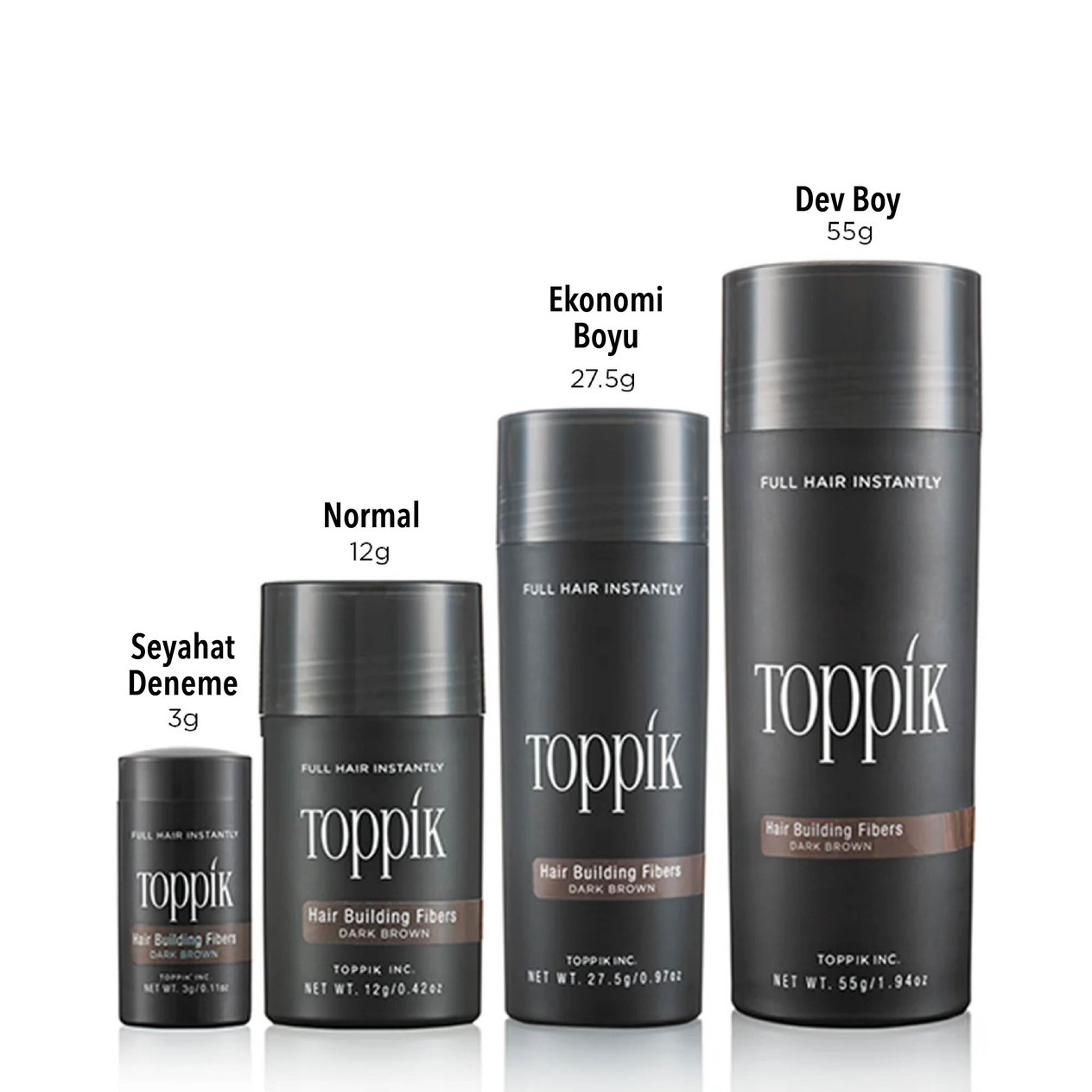 Toppik 3 gr (Deneme Boyu) Orta Kahve