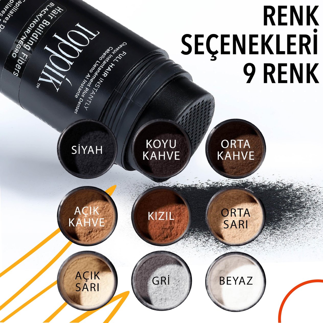 Toppik 3 gr (Deneme Boyu) Orta Kahve