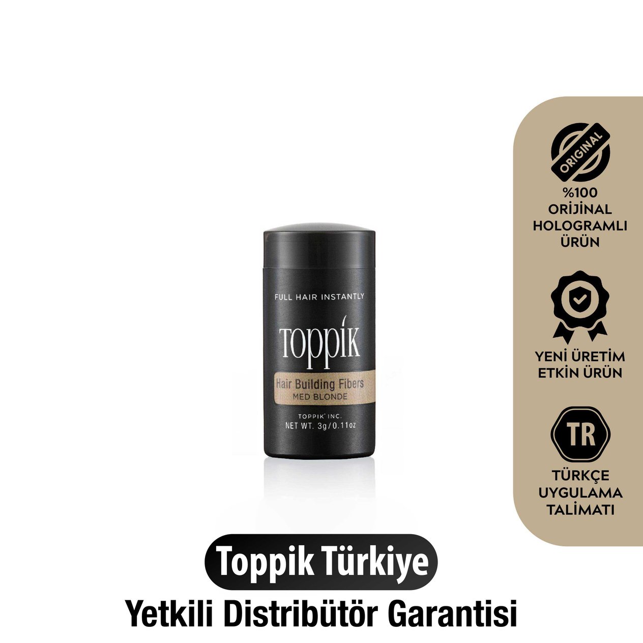Toppik 3 gr (Deneme Boyu) Orta Sarı