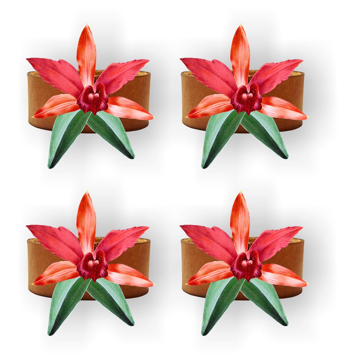 8x8 cm 4 Parça Peçete Halka Takımı
