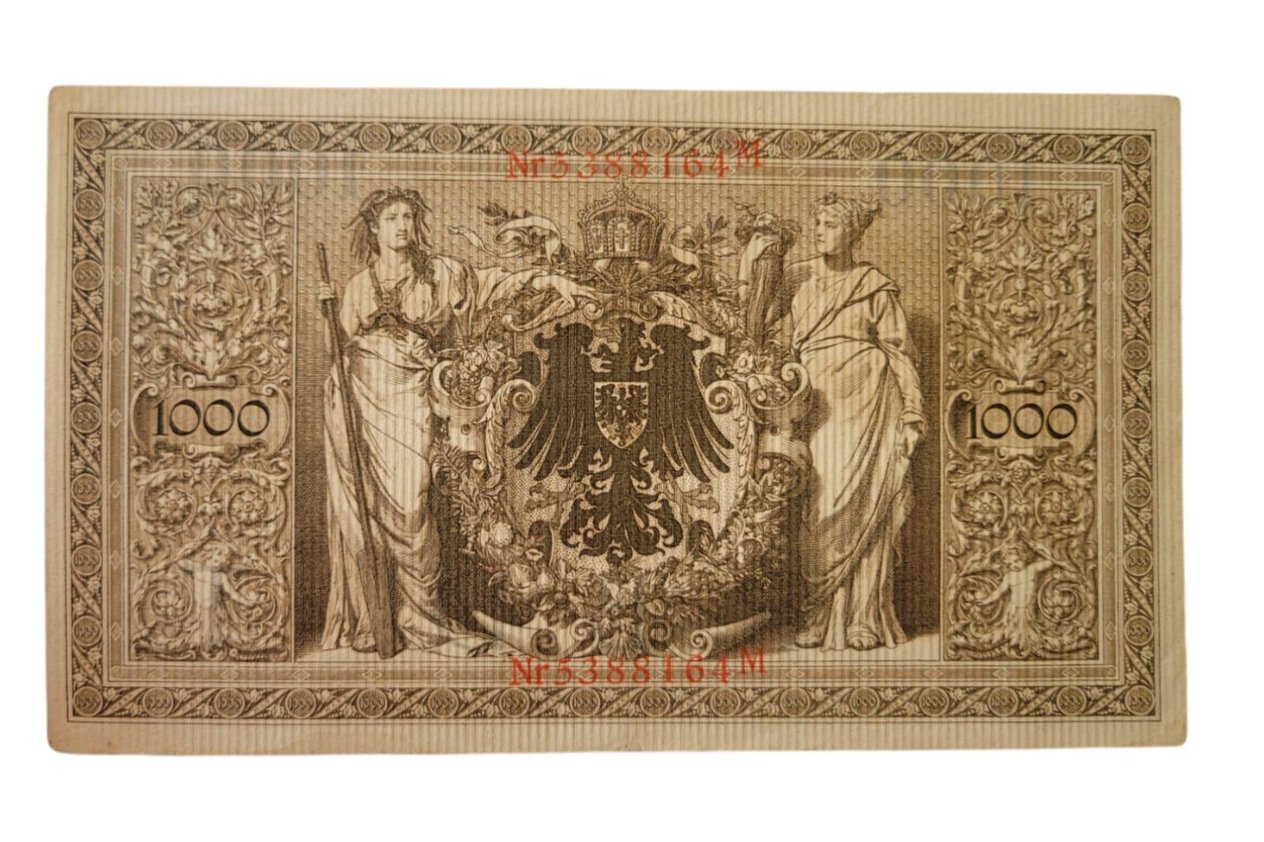 1910 Alman Banknot 1000 Mark