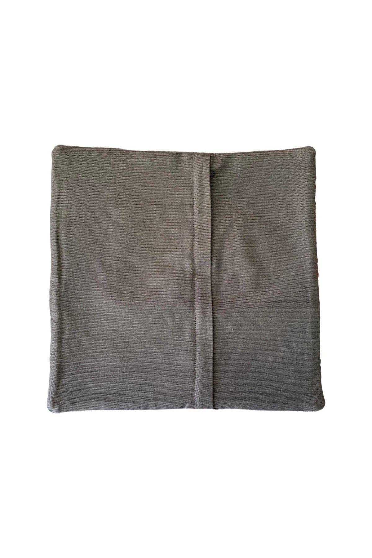Anadolu Türk Kilimlerinden El Emeği Vintage Yastık Kılıfları 45x45 Cm 16