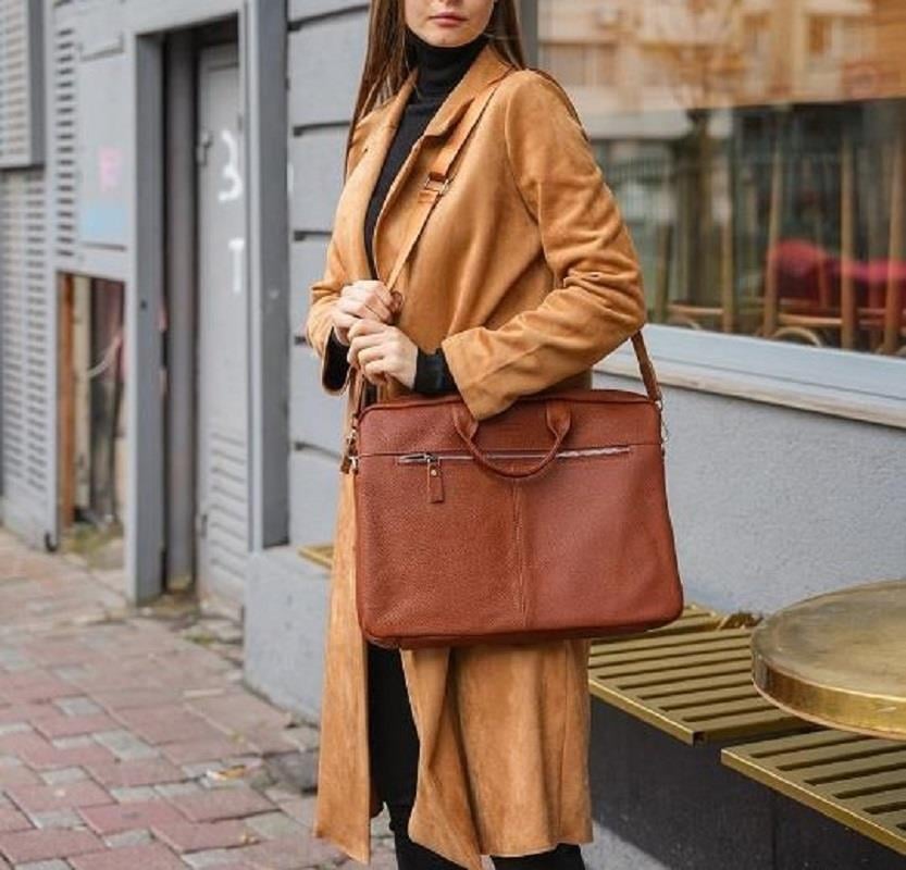 Bethany Hakiki Deri Astarlı Unisex Evrak ve Laptop Çantası